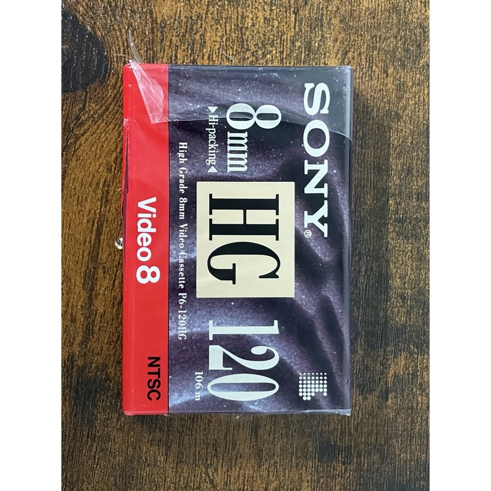 NEW & SEALED Sony 8mm Video 8 HG High-Grade 120 Min. Video Cassette (P6-120HG)
